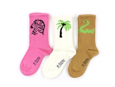 Mini Rodini socks zebra white (3-pack)